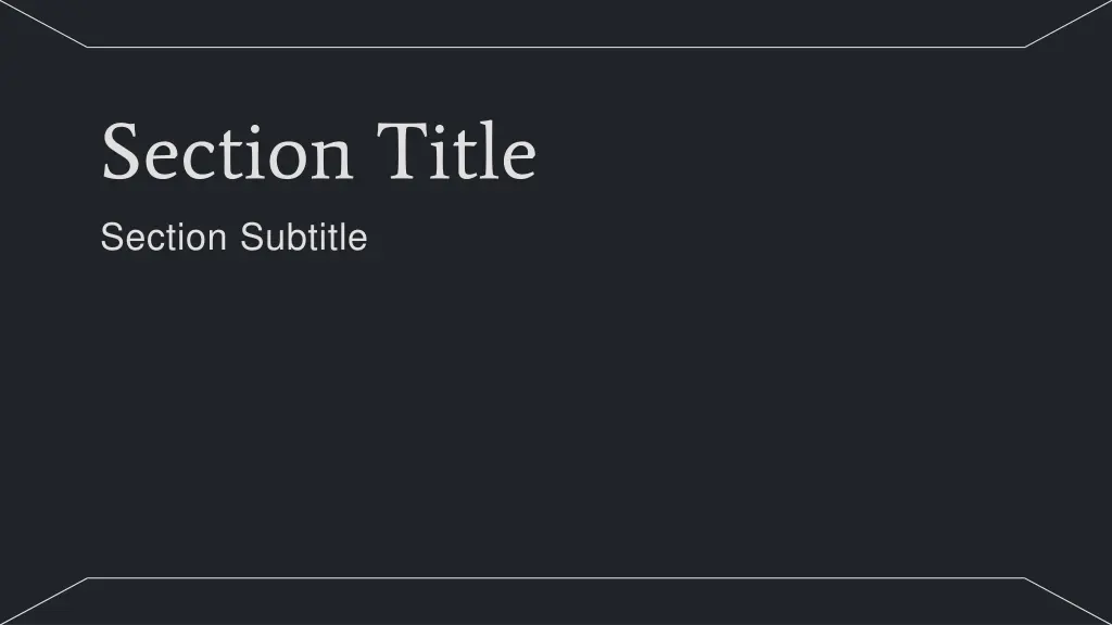 section title section subtitle