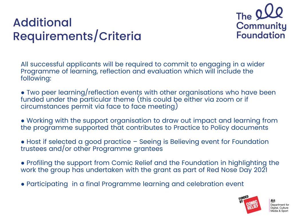additional requirements criteria
