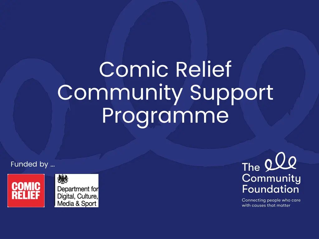 comic relief community support programme