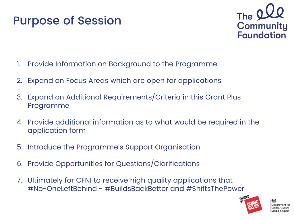 purpose of session