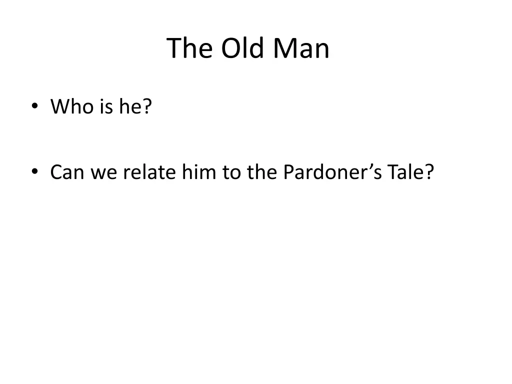 the old man