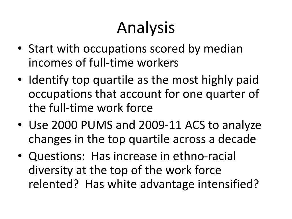 analysis