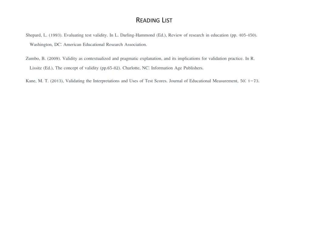 r eading l ist 2