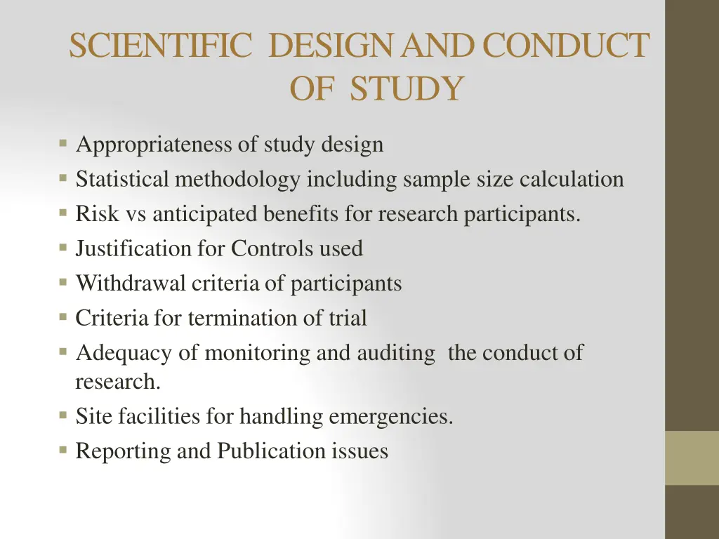 scientific designandconduct of study