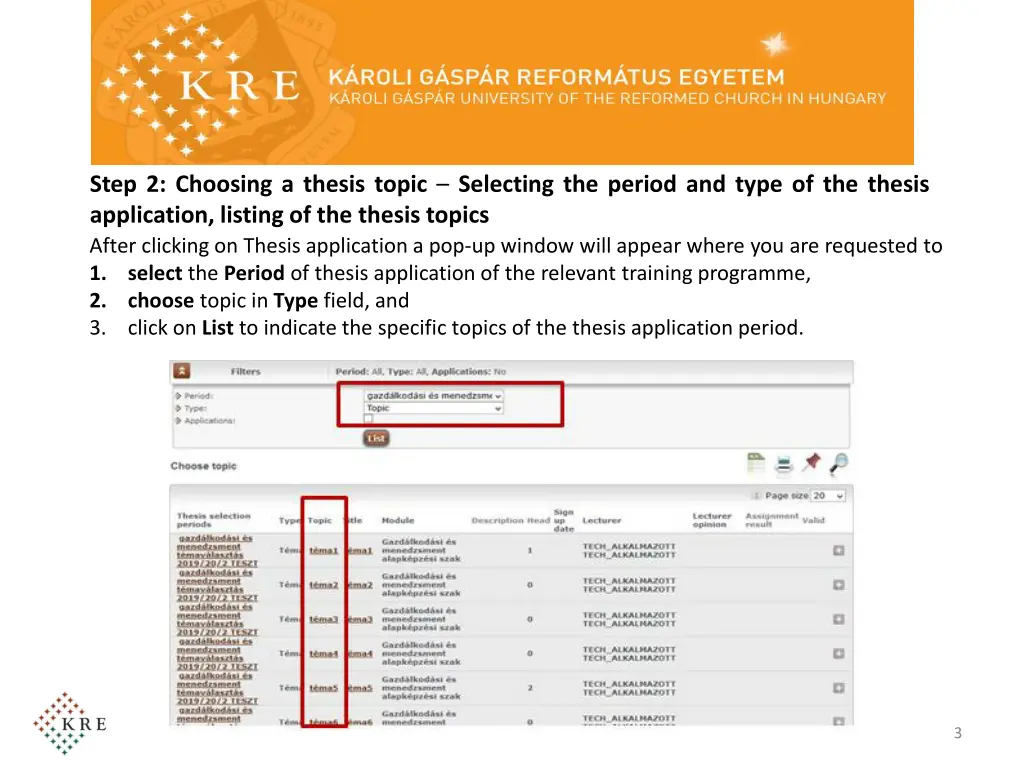 step 2 choosing a thesis topic selecting