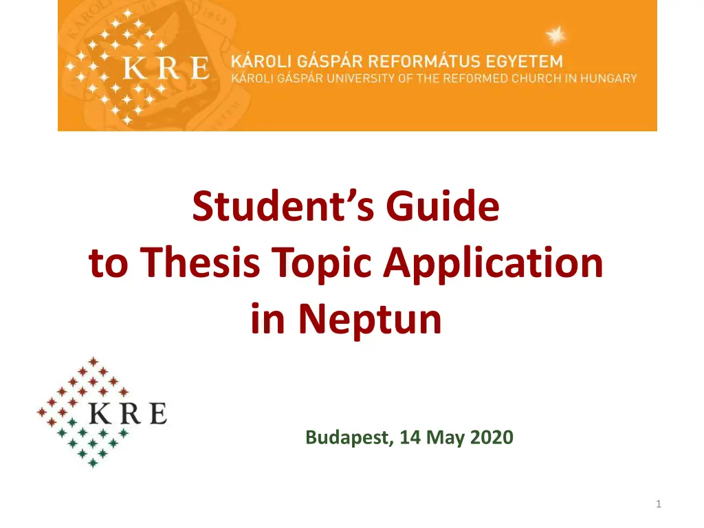 student s guide to thesis topic application