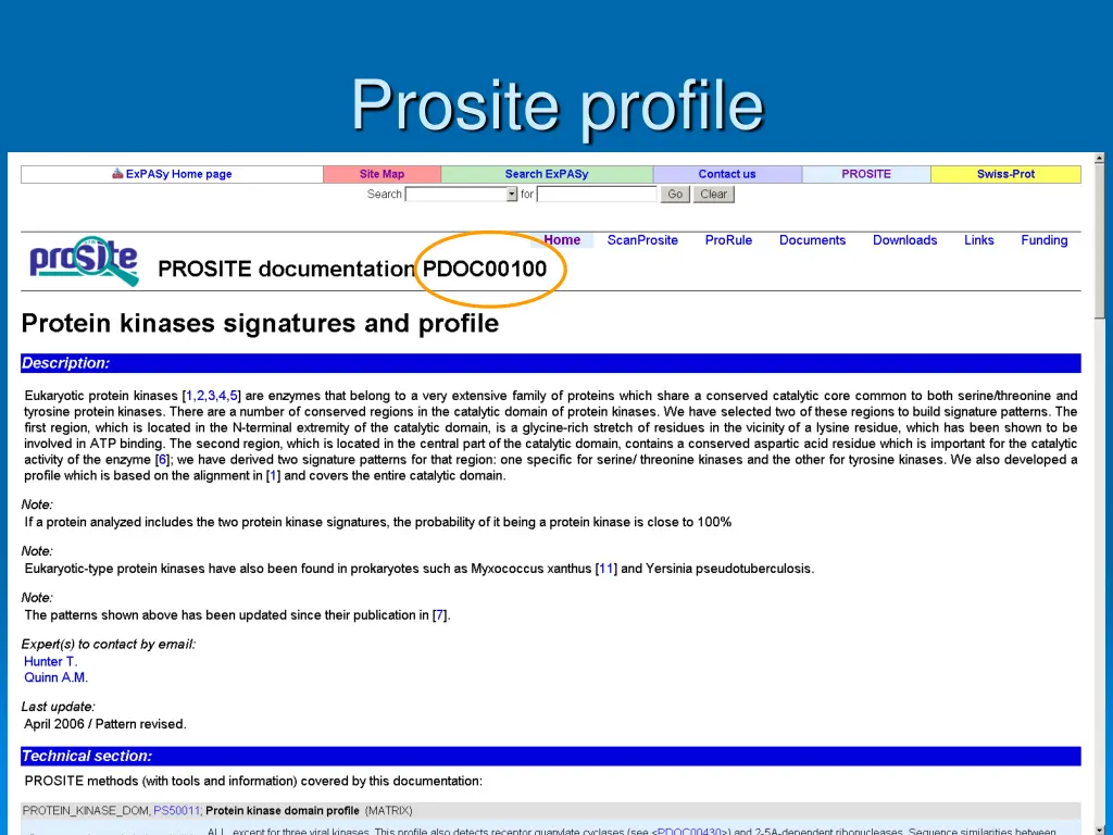 prosite profile