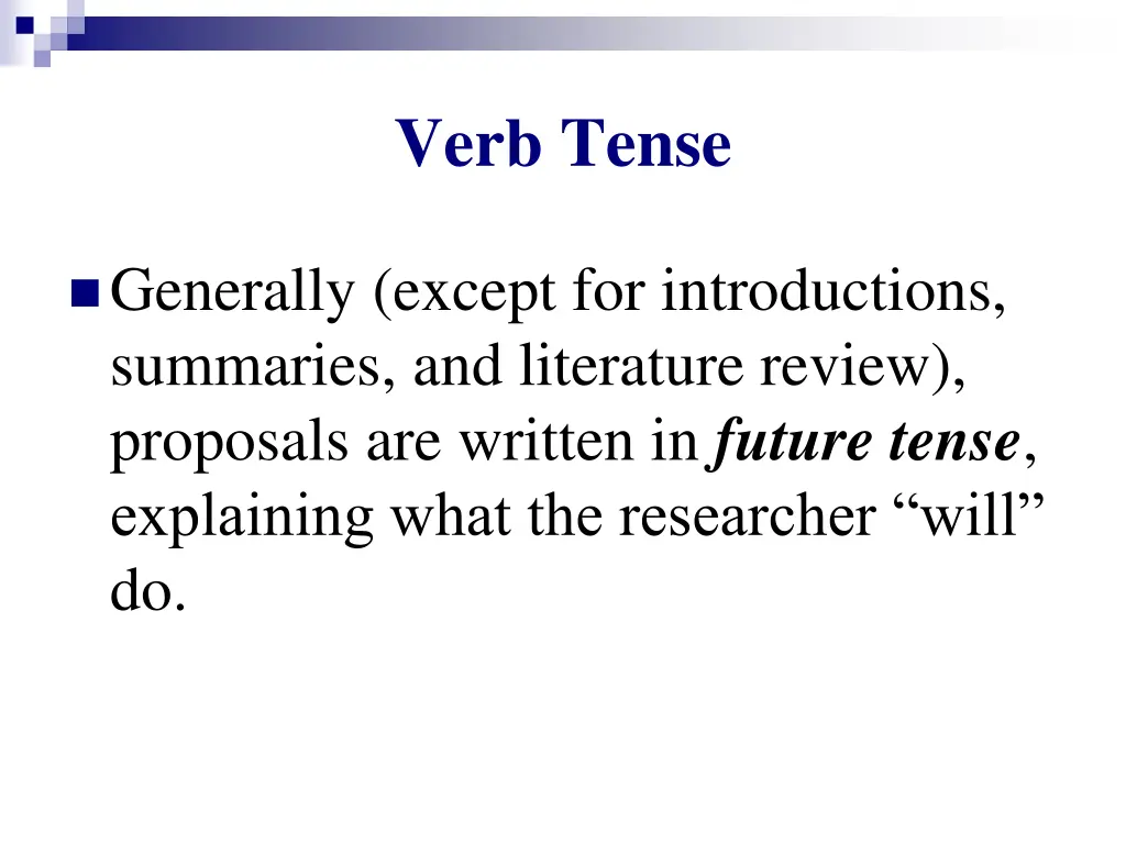verb tense