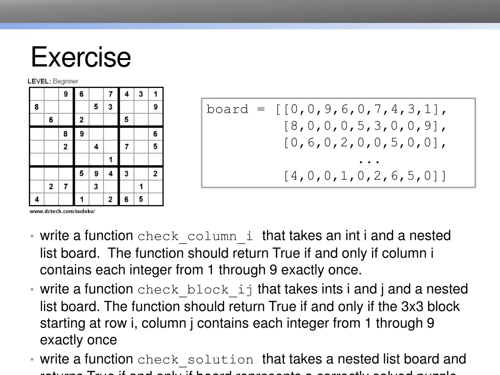 exercise 1