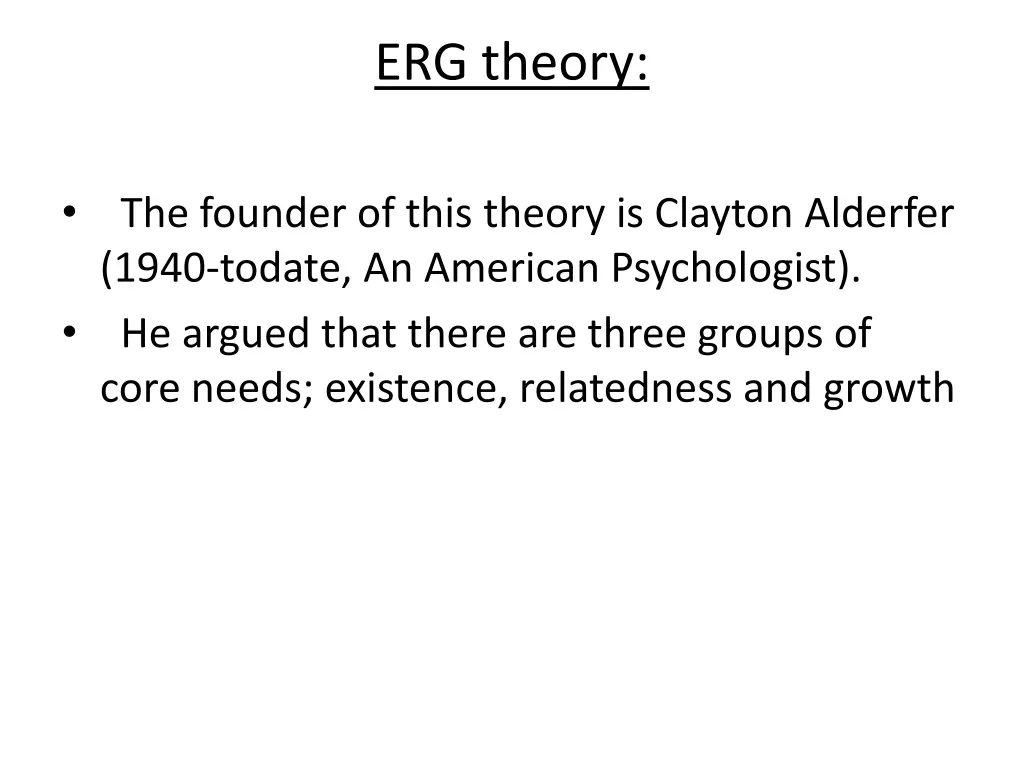 erg theory