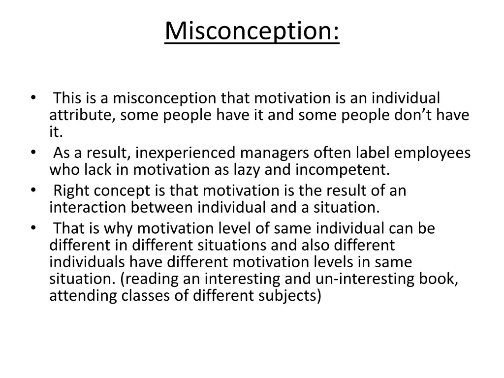misconception