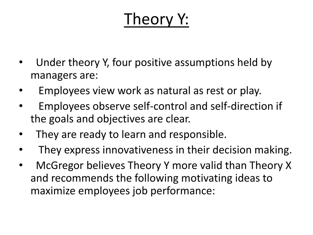 theory y