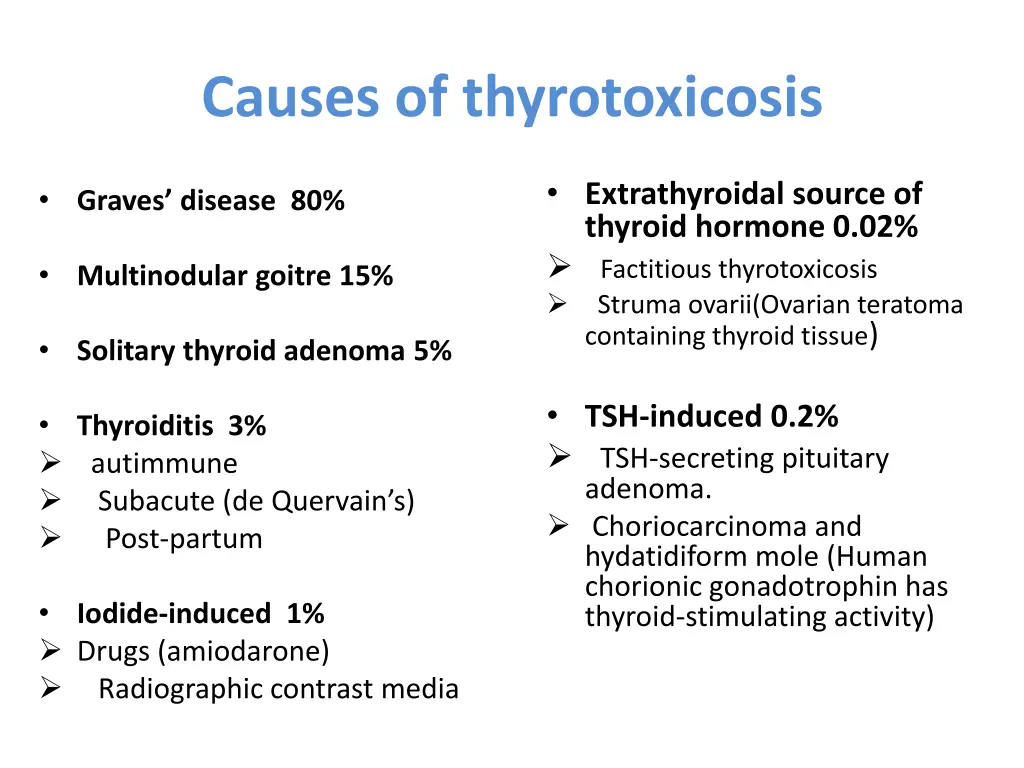 causes of thyrotoxicosis