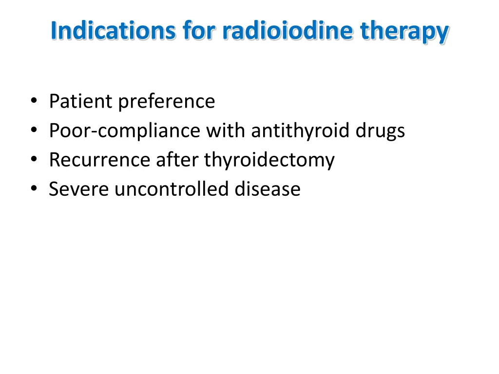 indications for radioiodine therapy