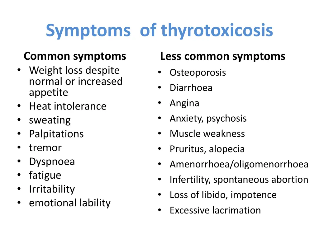 symptoms of thyrotoxicosis