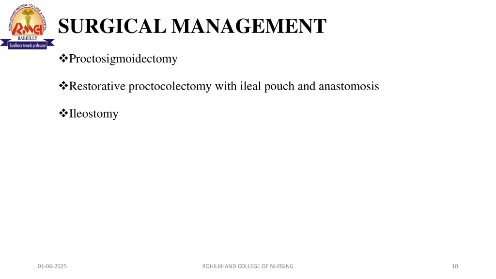 surgical management