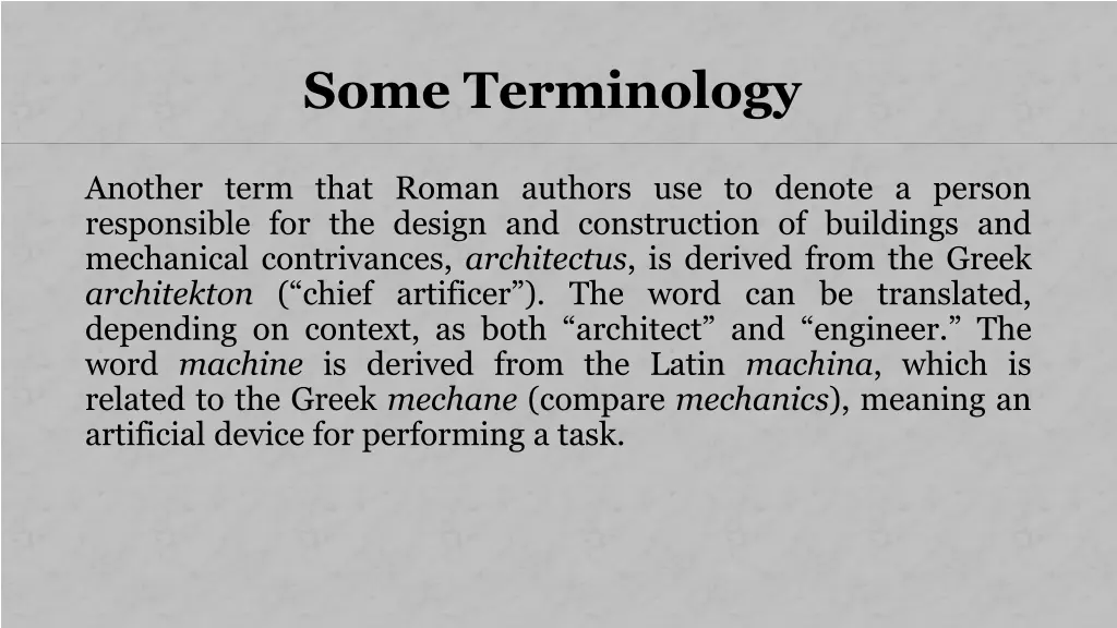 some terminology 1