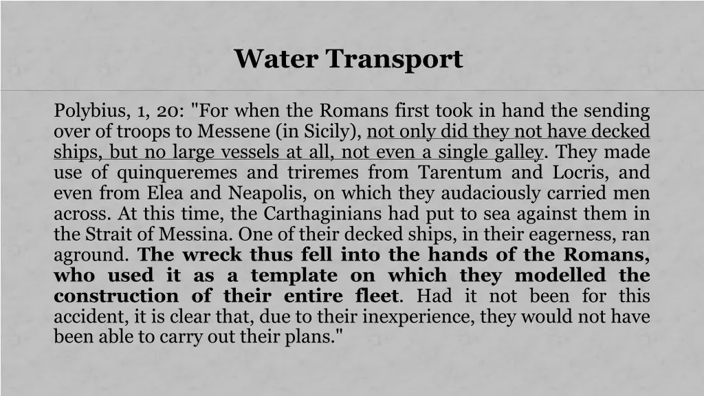 water transport 2