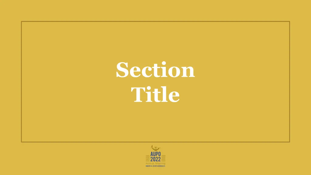 section title