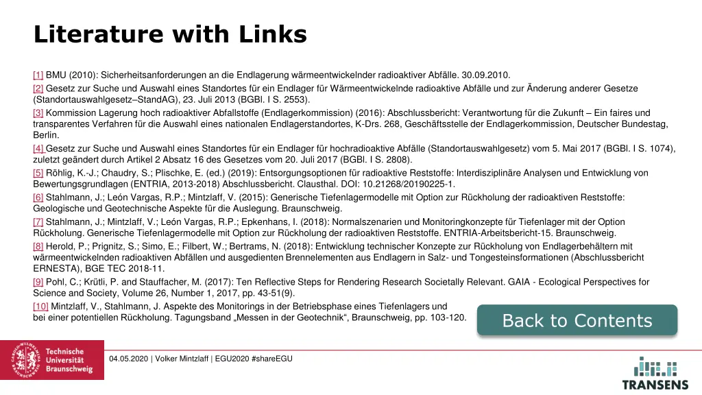 literature with links
