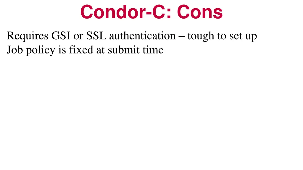 condor c cons
