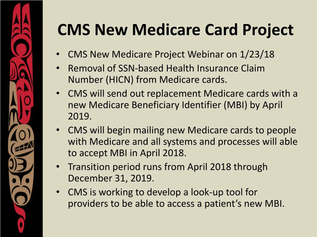 cms new medicare card project