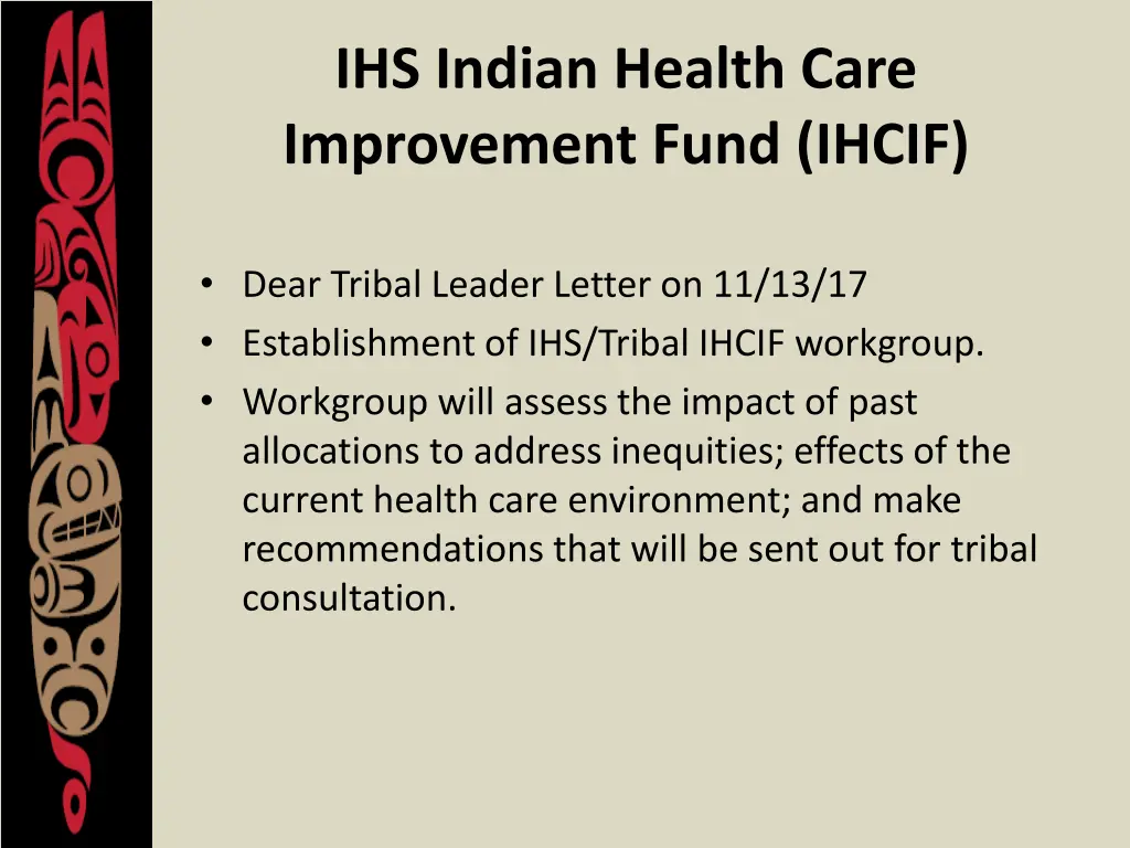 ihs indian health care improvement fund ihcif