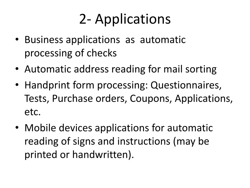 2 applications