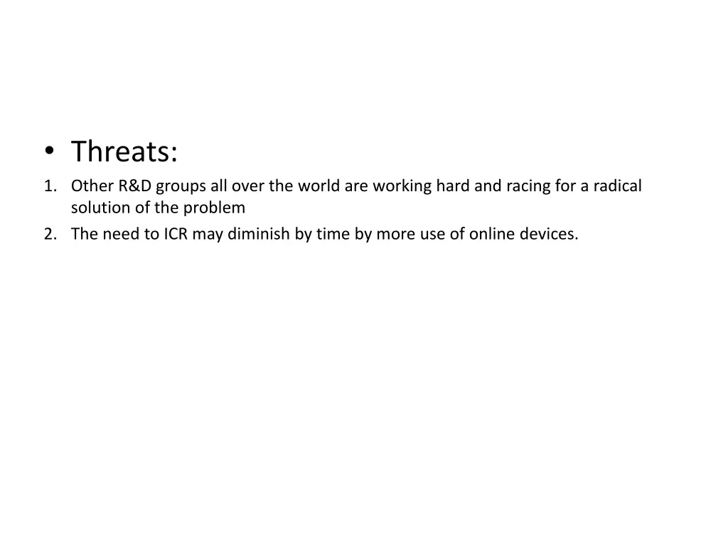 threats 1 other r d groups all over the world