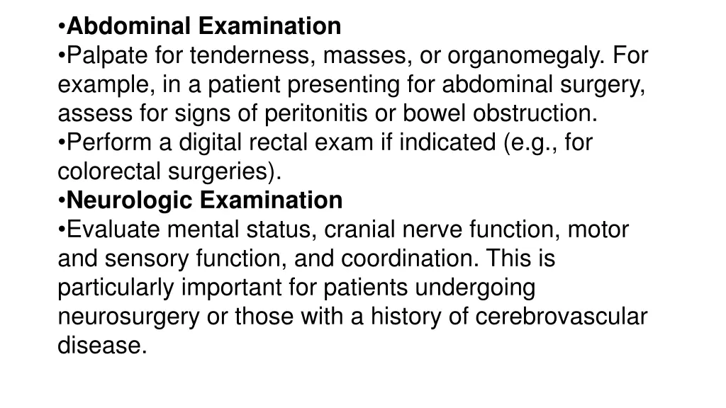 abdominal examination palpate for tenderness