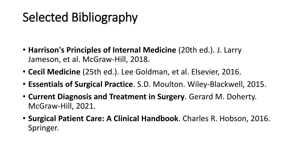 selected bibliography selected bibliography