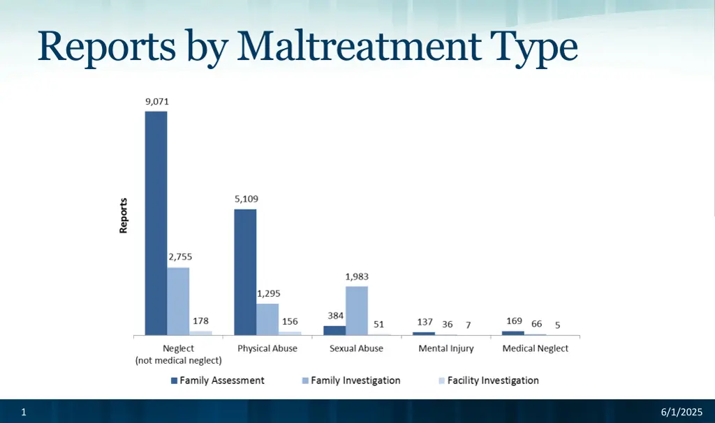 reports by maltreatment type