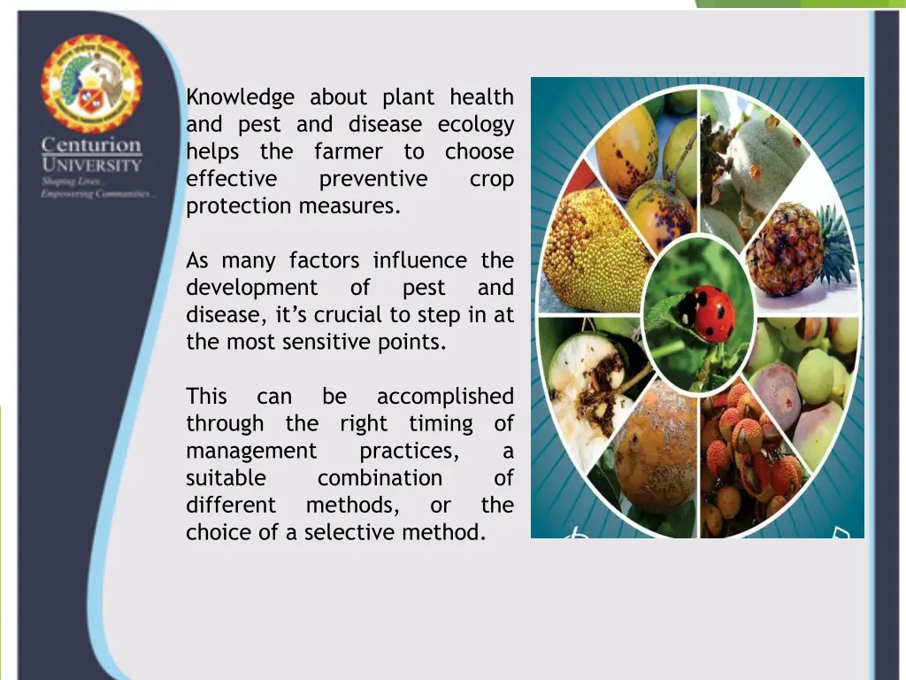 knowledge about plant health and pest and disease