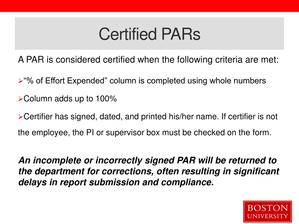 certified pars