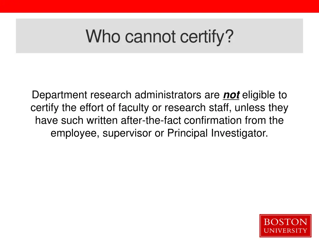 who cannot certify