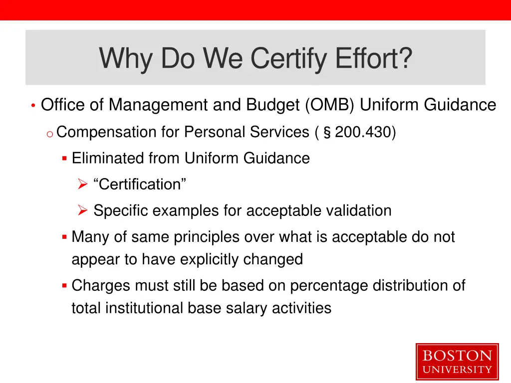 why do we certify effort
