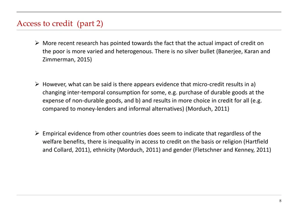 access to credit part 2