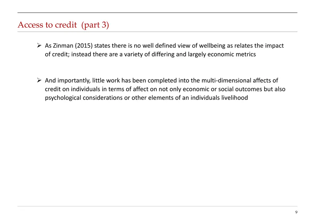 access to credit part 3