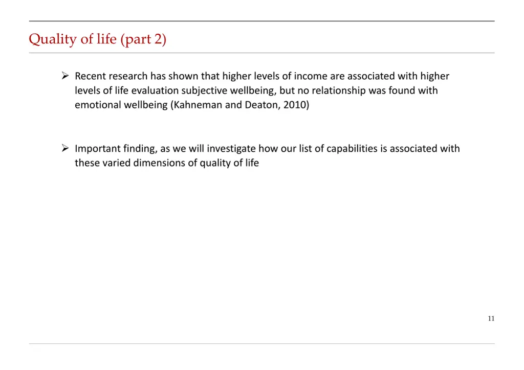 quality of life part 2