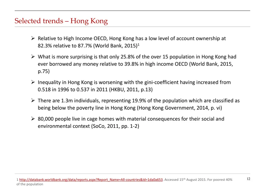 selected trends hong kong