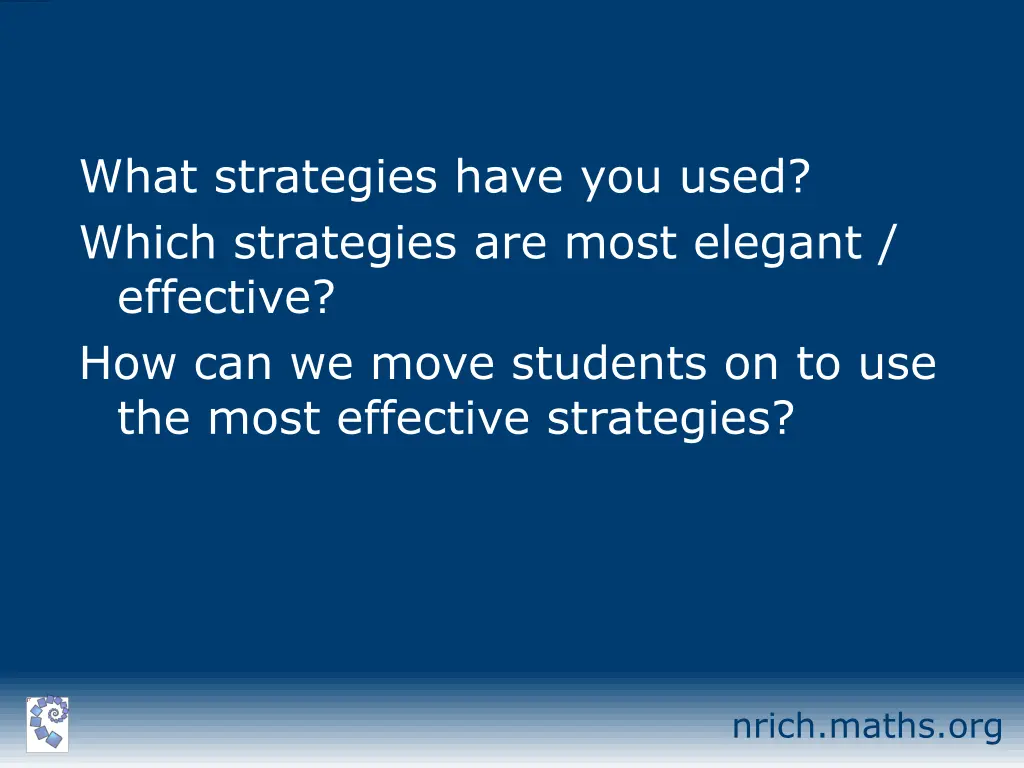 what strategies have you used which strategies