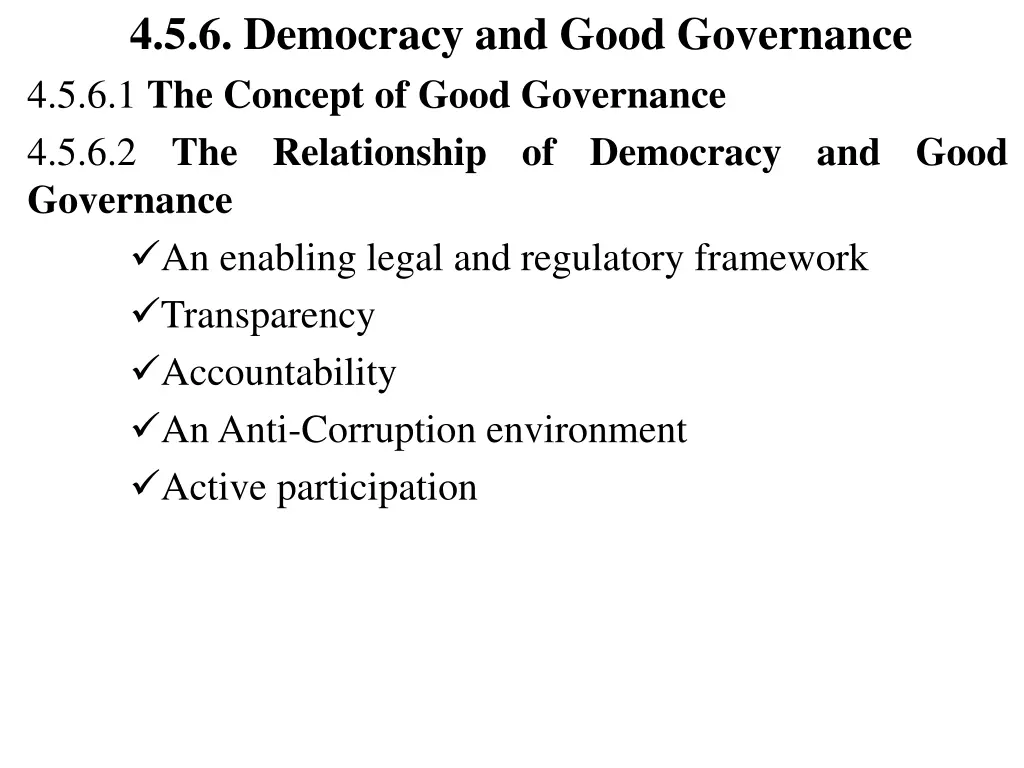 4 5 6 democracy and good governance