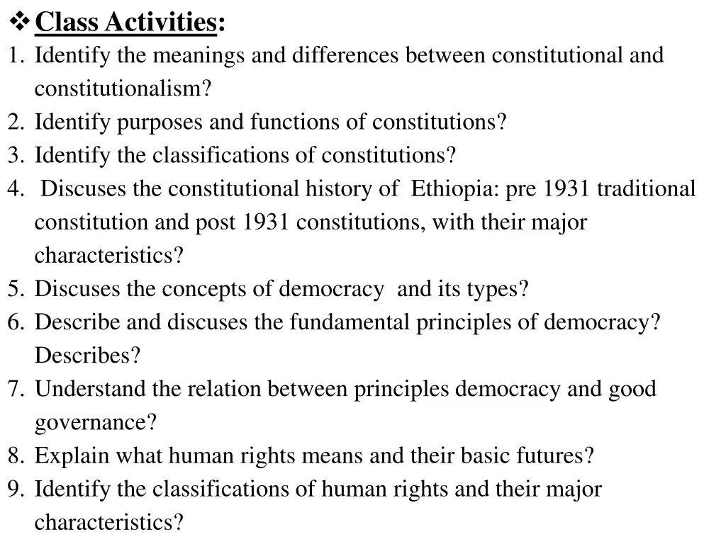 class activities 1 identify the meanings