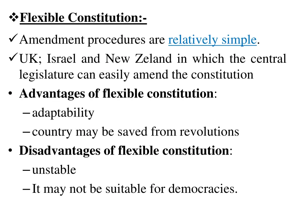 flexible constitution