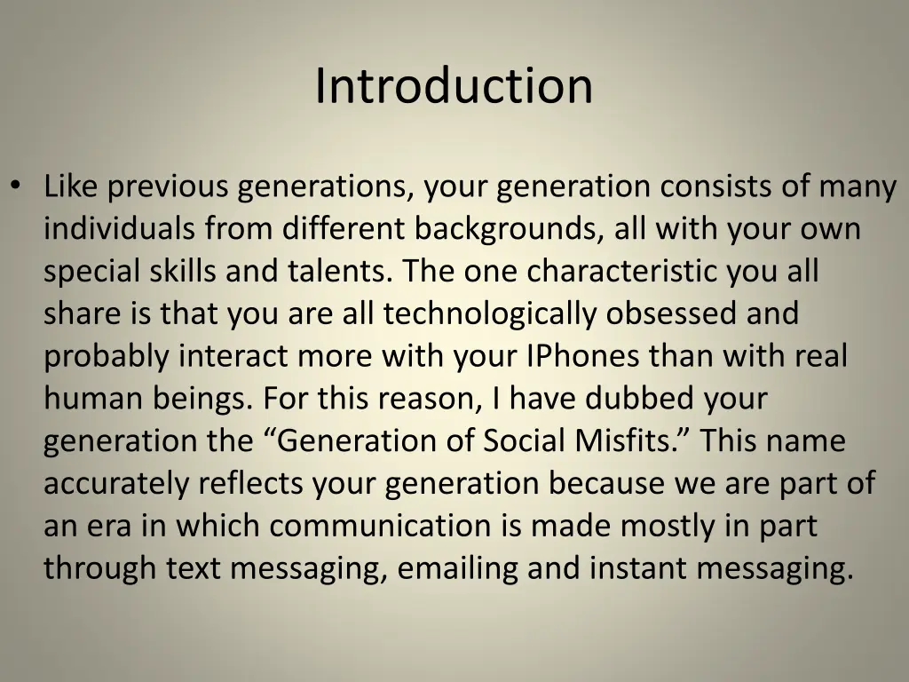 introduction