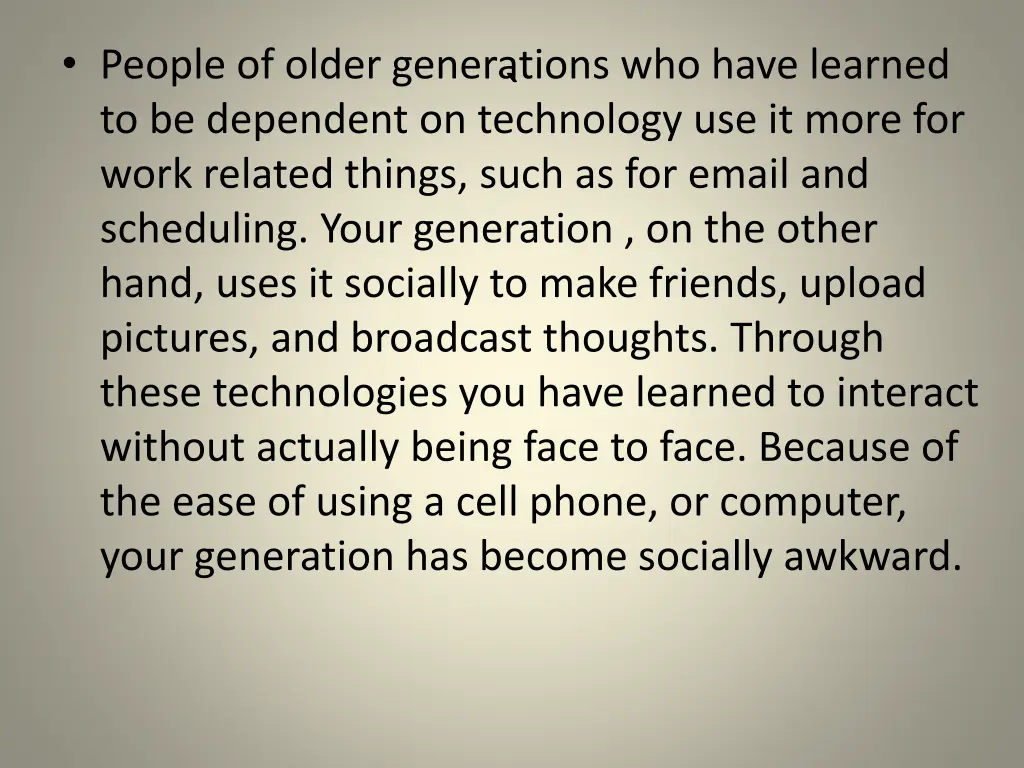 people of older generations who have learned