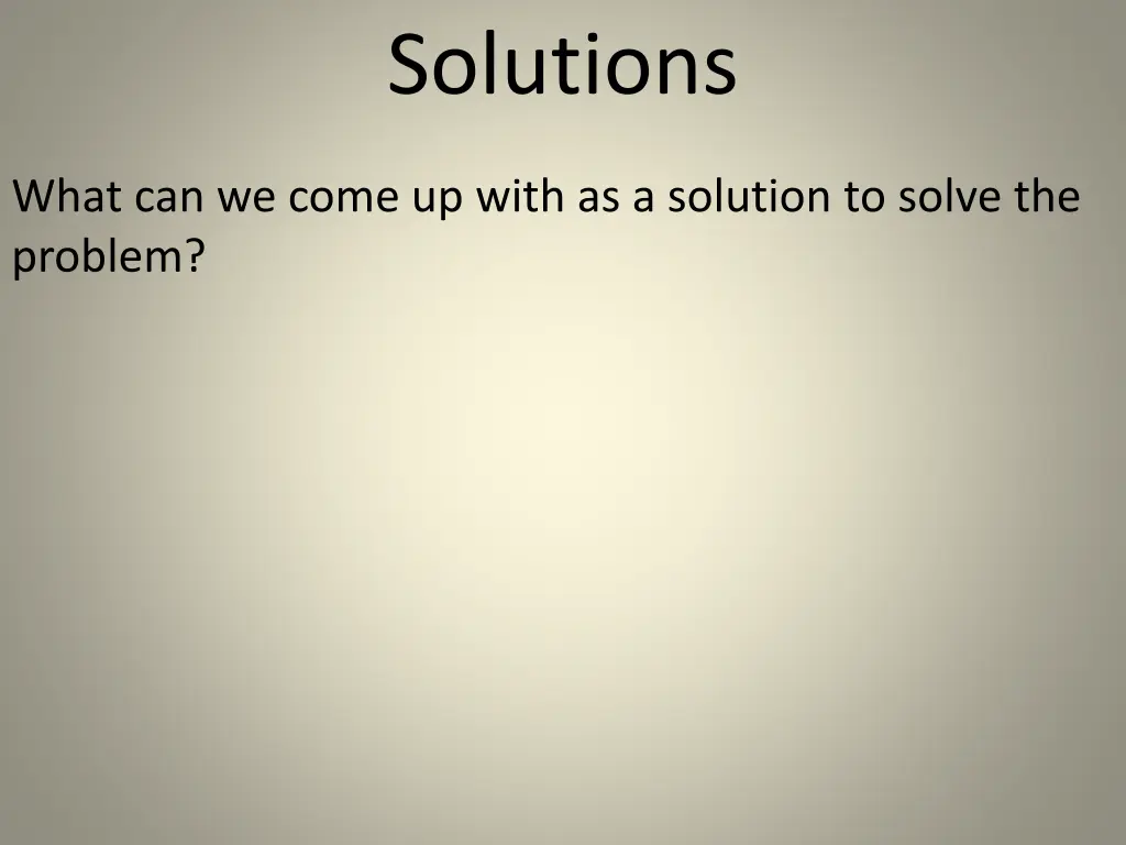 solutions