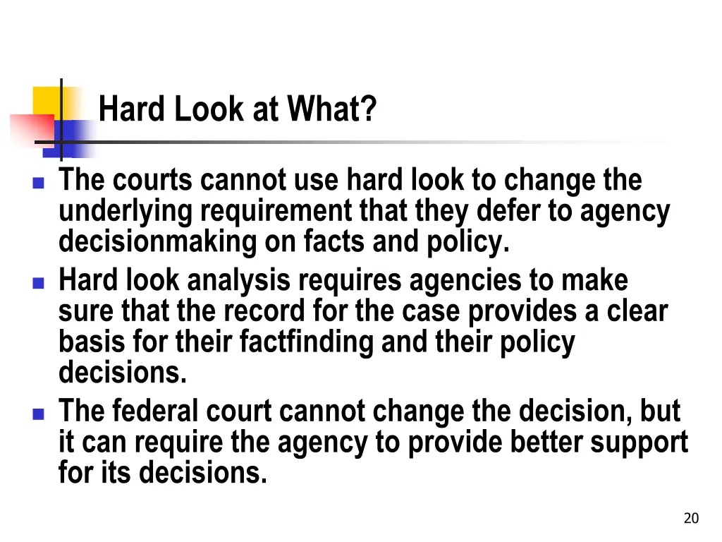 hard look at what
