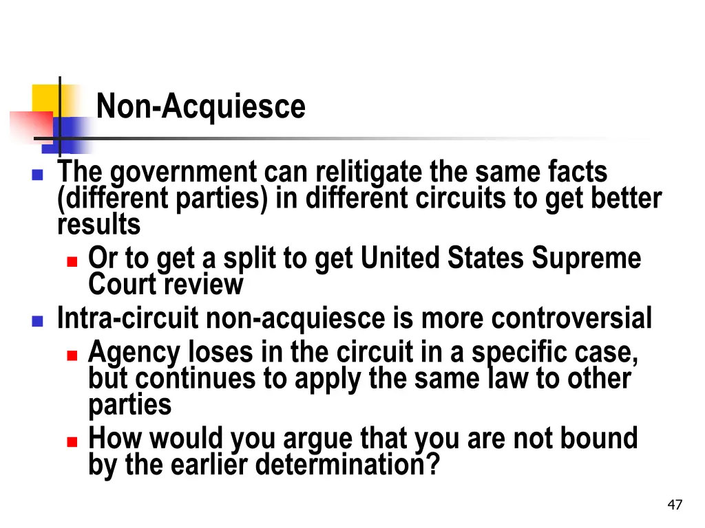 non acquiesce