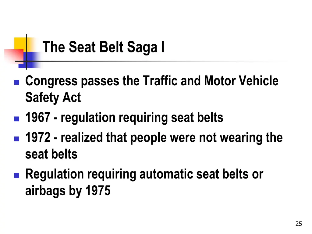 the seat belt saga i